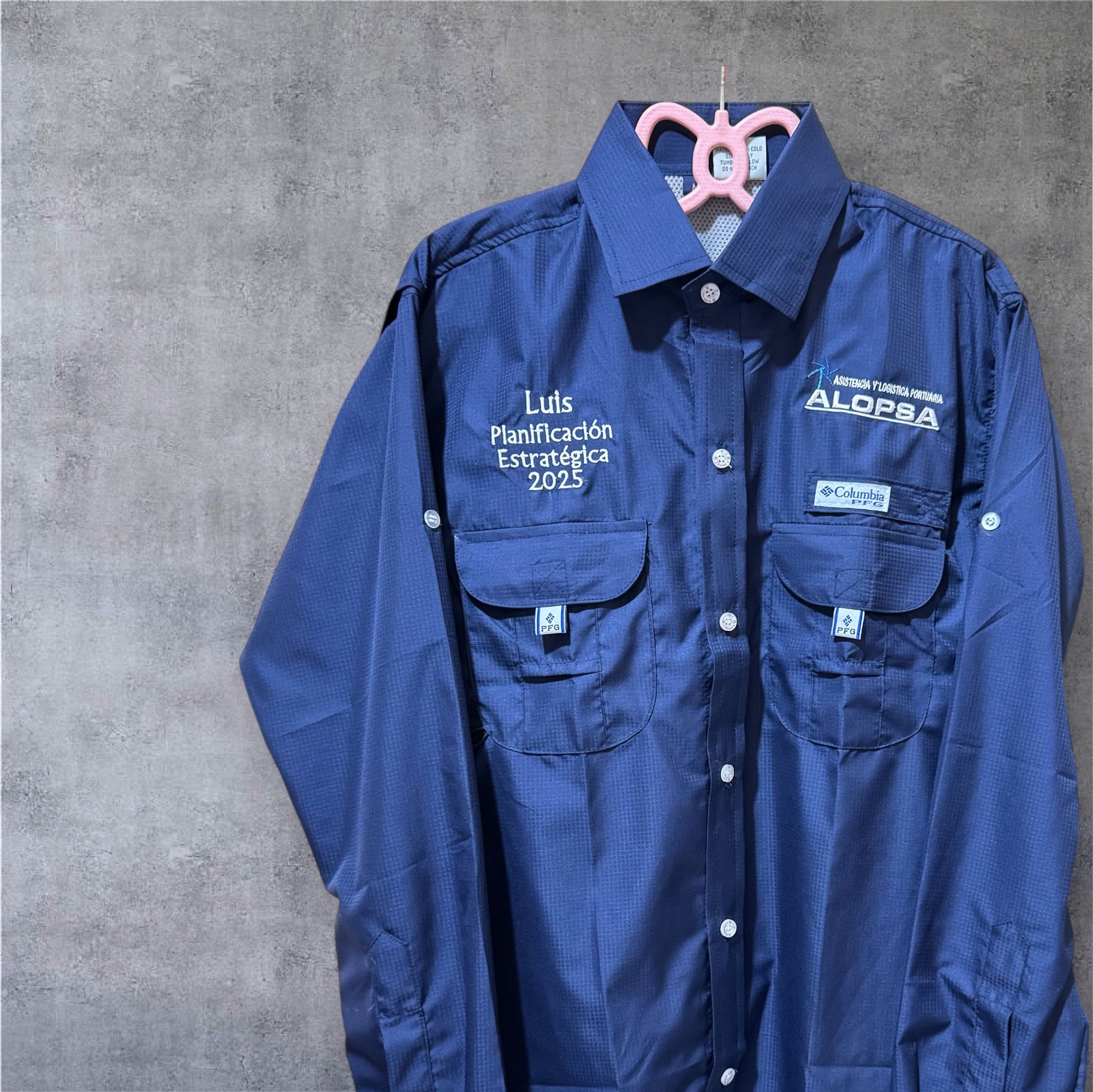 Camisa Tipo Columbia manga larga